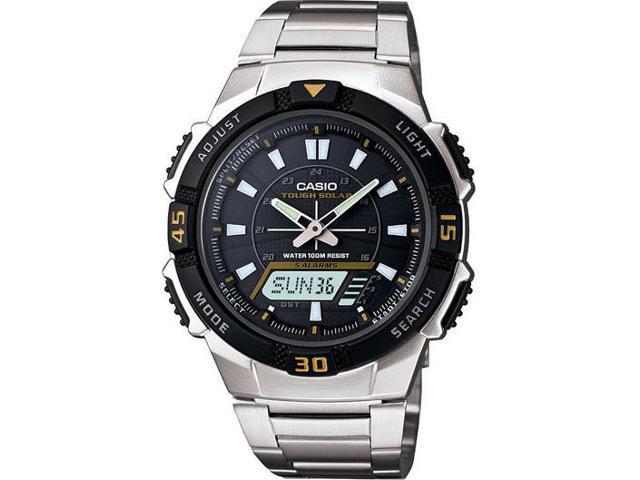 Casio Men's AQS800WD-1EV Silver Stainless-Steel Quartz Watch with Black ...