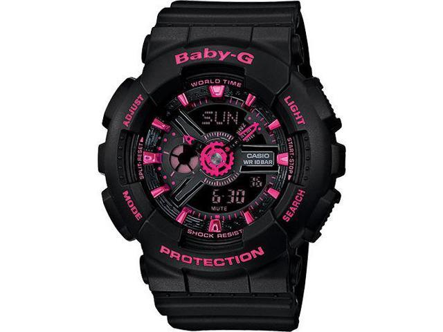 baby g watch black and pink