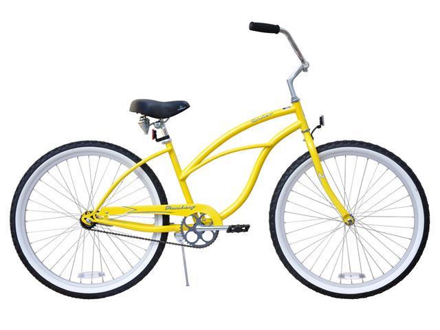 yellow women's cruiser bike