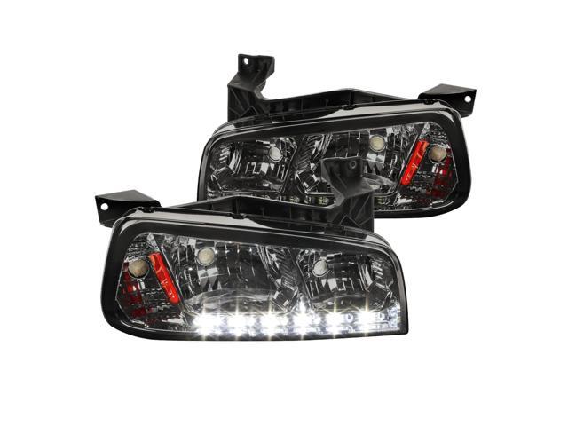 For 2006 2007 2008 2009 2010 Dodge Charger Black Housing Front Bumper Turn Signal Corner Lights