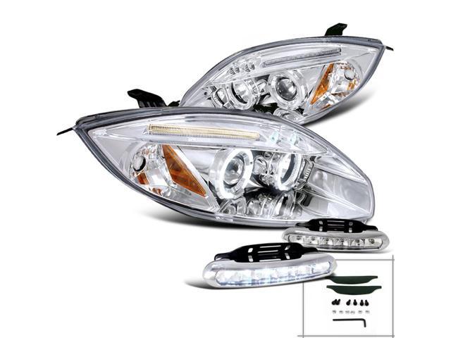 Jet Black 2006-2011 Mitsubishi Eclipse LED Dual Halo Projector Headlights Pair