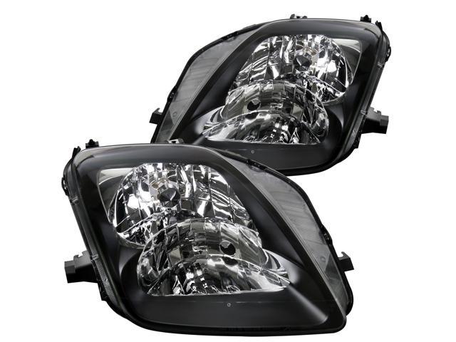 Spec D Tuning For 1997 2001 Honda Prelude Black Clear Bezel Headlights Replacement Left Right 1997 1998 1999 2000 2001 Newegg Com