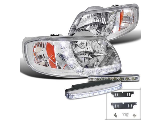 Spec D Tuning For 1997 03 Ford F150 Expedition Chrome Clear Smd Led Headlights 8 Led Fog Lamps Left Right 1997 1998 1999 00 01 02 03 Newegg Com