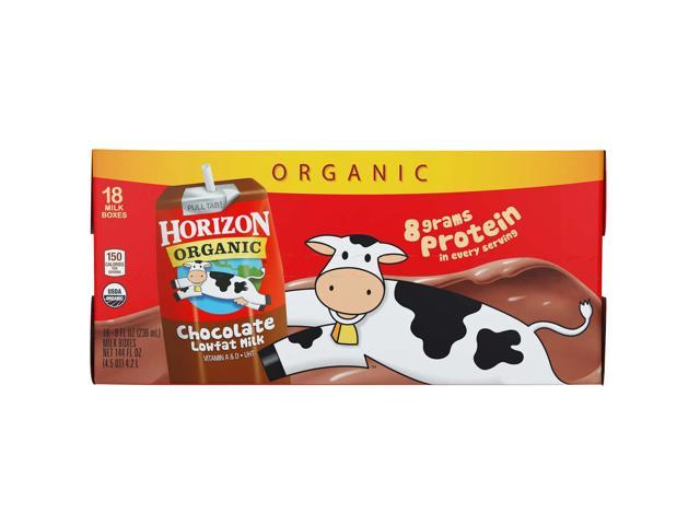 Photo 1 of Horizon Organic Lowfat Milk, Chocolate, 8 Fluid Ounce (18 Count)