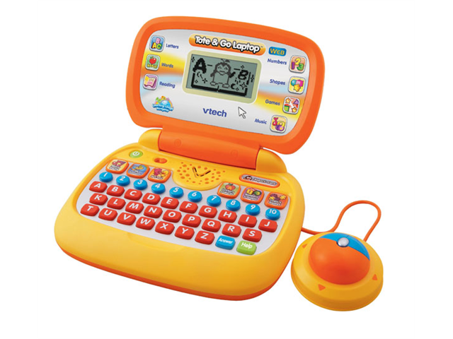 V Tech Tote & Go Laptop Plus Orange Blue Yellow Electronic