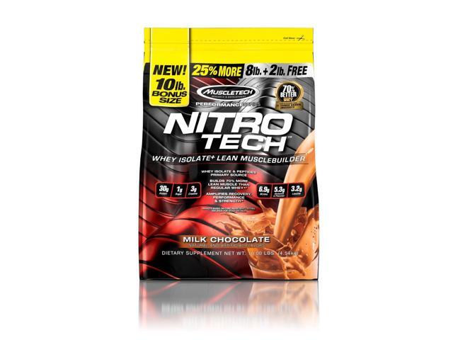 MuscleTech Performance Series Nitro Tech, Milk Chocolate, 10 Pounds