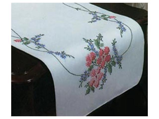 Stamped Dresser Scarf For Embroidery Wild Rose Newegg Com