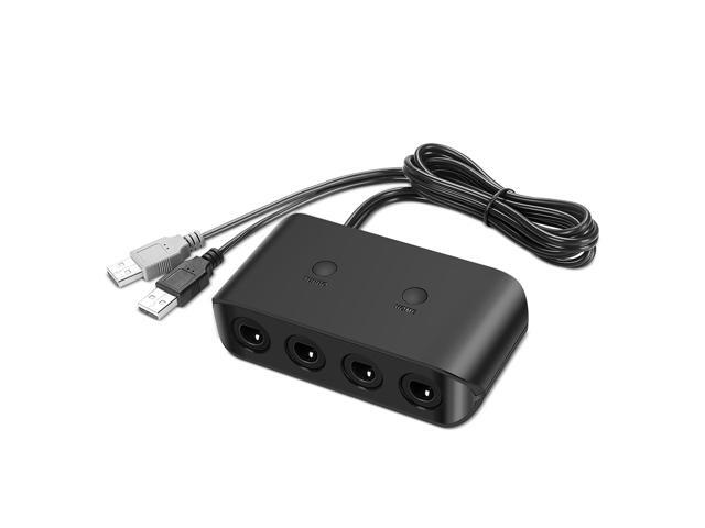 Wii U Gamecube Controller Adapter 4 Ports Converter Connection Compatible With Nintendo Wii U Super Smash Bros Brawl And Dolphin Pc Windows Usb Black Nintendo Wii U Accessories Newegg Ca