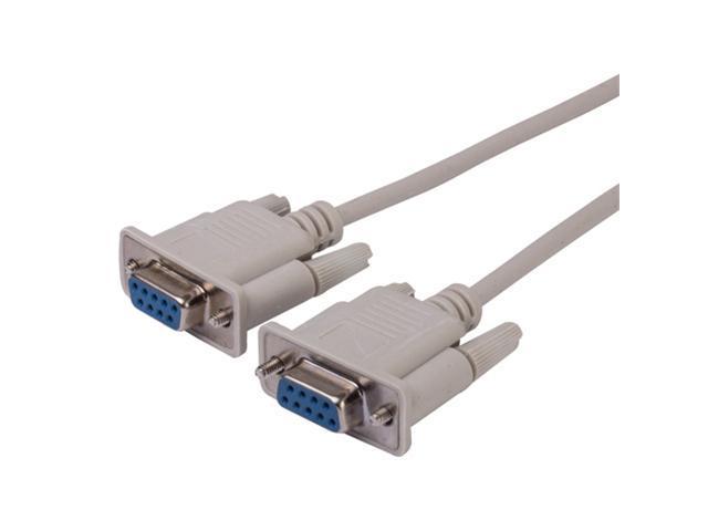 Serial RS232 DB9 9Pin Female to Female F/F Cable 1.3M