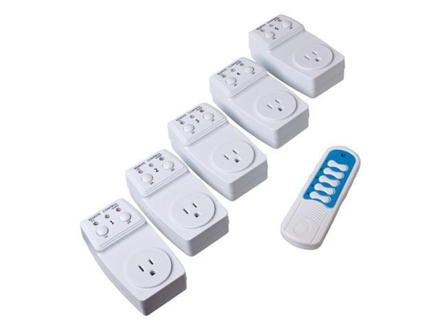 Ce Compass Wireless Remote Control 5 Packs Remotely Power Ac Electrical Switch Socket Plug On And Off For Indoor Home Light Lamps