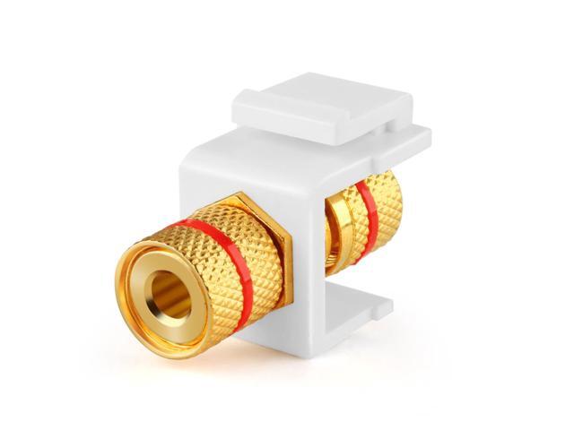 banana jack keystone insert speaker banana connector socket female port screw type binding post snap in adapter inline coupler for wall plate outletSpeaker Cable Wire Connector Wiring Audio Keystone Insert Buy Wire #7