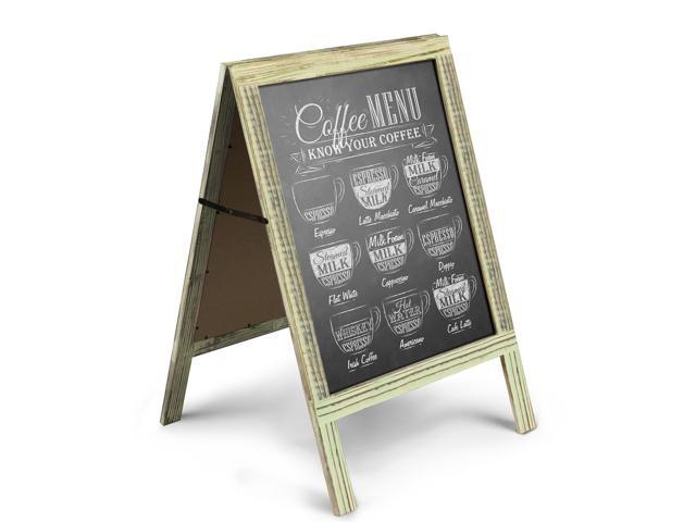 A Frame Chalkboard Sign Rustic Wooden Sidewalk Easel Chalk Stand A Frame Chalkboard Sign Rustic Wooden