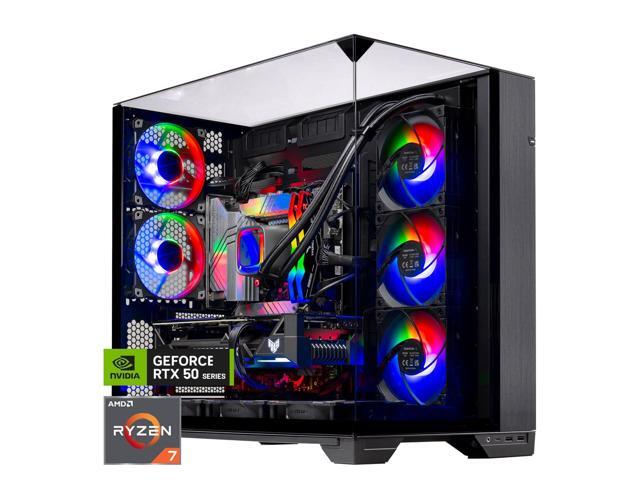 Skytech O11 Vision Gaming PC Desktop, Ryzen 7 7800X3D 4.2 GHz, NVIDIA RTX 5090 32GB, X670 Motherboard, 2TB Gen4 NVMe SSD, 64GB DDR5 RAM 6000 RGB, 1200W GOLD ATX 3 PSU, 360mm ARGB AIO , Wi-Fi, Win 11