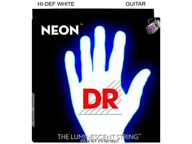 Dr Strings Neon Hi Def White Electric Guitar Strings Med