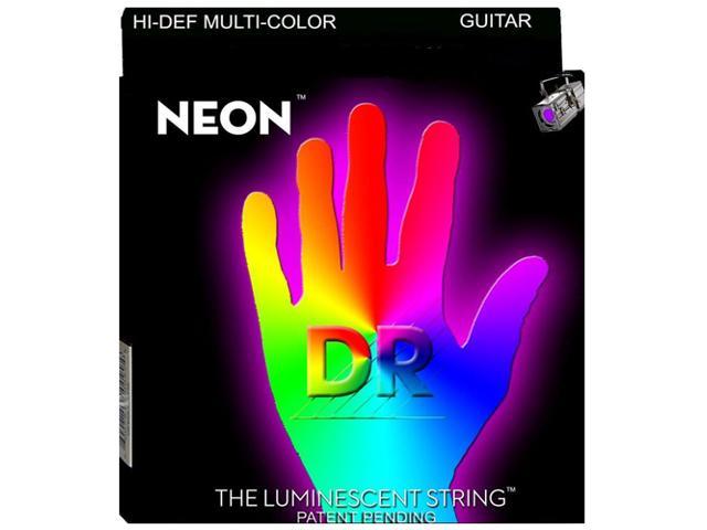 Dr Strings Neon Multi Color Electric Guitar Strings Lite