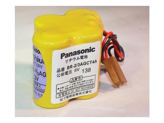 BR-2/3AGCT4A for Fanuc A98L-0031-0025 PLC Battery with Brown Plug 4400MAH 