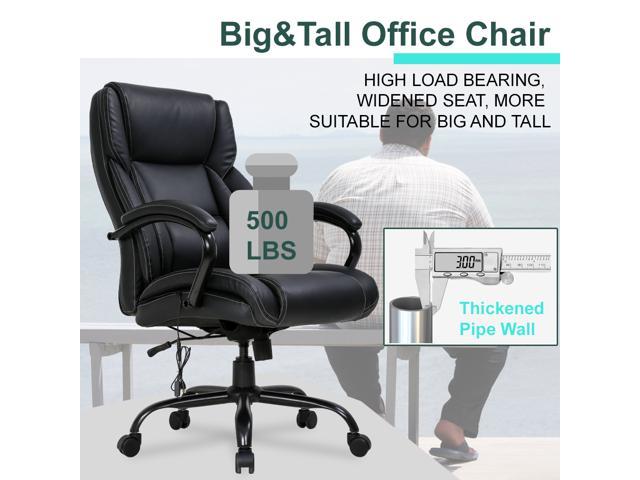 Big and Tall 500lbs Wide Seat Massage Ergonomic Chair with Lumbar Support Arms 