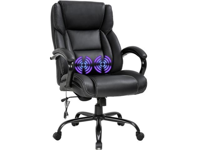 High Back Office Chair Ergonomic Recliner PU Leather Computer Desk Task Chair 