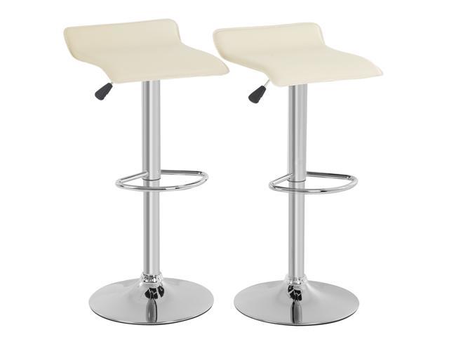 cream plastic bar stools