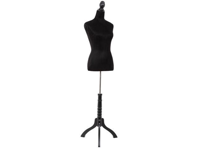 Mini Female Mannequin Torso Dress Form Manikin Body Black White Base Stand 4 Pcs 