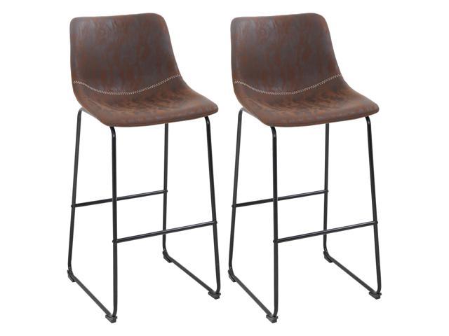 Leather Barstools Brown Bar, Brown Leather Bar Stools With Backs