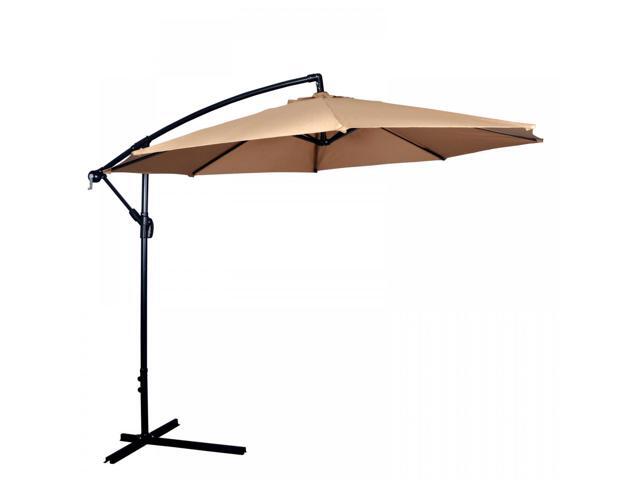 New Tan Patio Umbrella Offset 10 Hanging Outdoor Market New Tan Patio Umbrella Offset 10 Hanging Outdoor Market D10