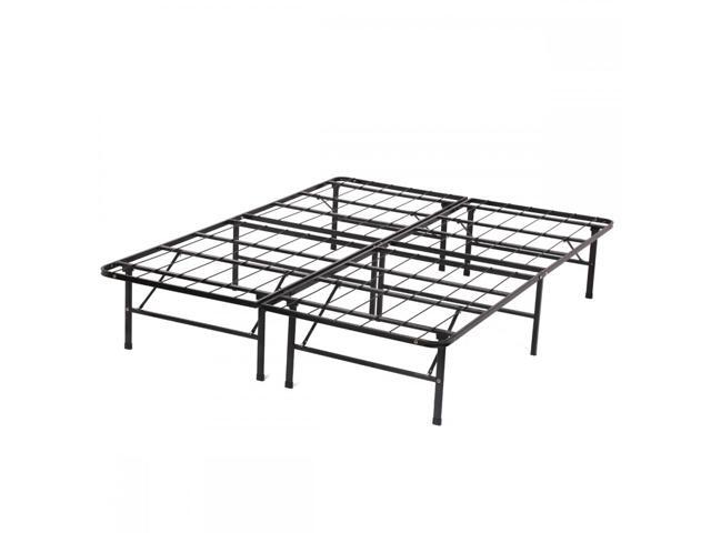New King Modern Bi Fold Folding Platform Metal Bed Frame Mattress Foundation Newegg Com