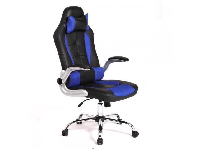 Blue High Back Racing Car Style Gaming Office Chair C55 Newegg Com Blue High Back Racing Car Style Gaming Office Chair C55