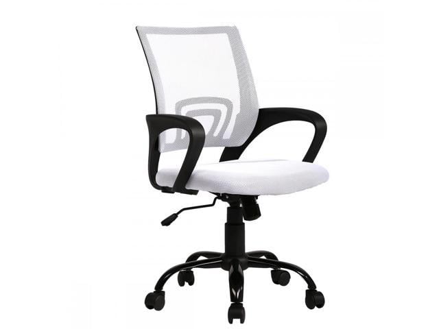 Photo 1 of White Ergonomic Mesh Computer Office Desk Midback Task Chair w/Metal Base H03