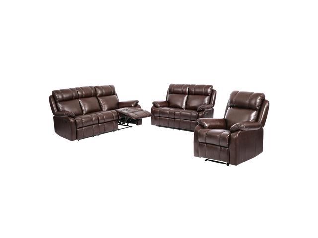 Loveseat Chaise Reclining Couch Recliner Sofa Chair Leather Accent Chair Set