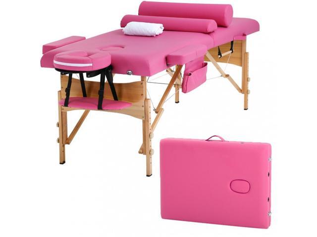 Massage Table Bed Spa Height Adjustable 2 Fold Portable 73 Newegg Com