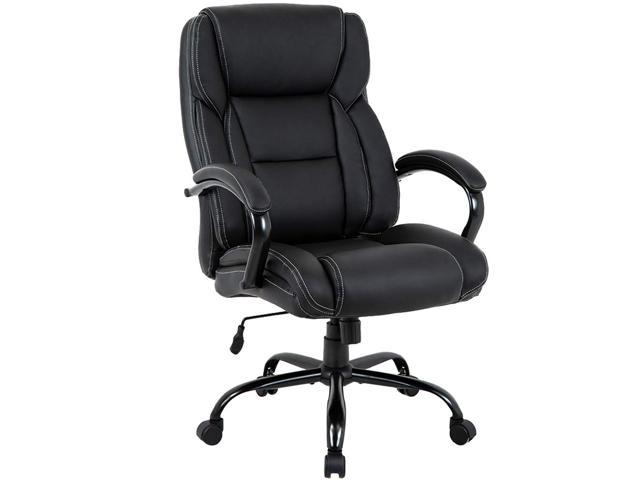 500 lb Heavy Duty High Back Big and Tall Desk Executive Ergonomic leather Chair 