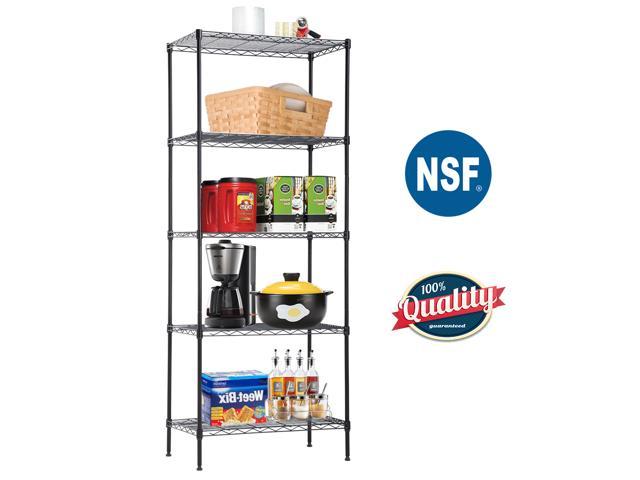 5 Wire Shelving Unit Steel Large Metal Shelf Organizer Garage