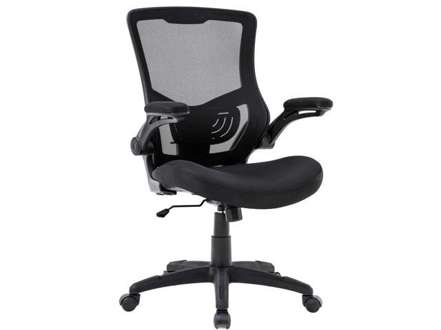 Home Office Chair Desk Chair Mesh Computer Chair with Lumbar Support Flip  Up Arms Modern Task Chair Adjustable Swivel Rolling Executive Mid Back Ergonomic  Chair For Adults, Black - Newegg.com
