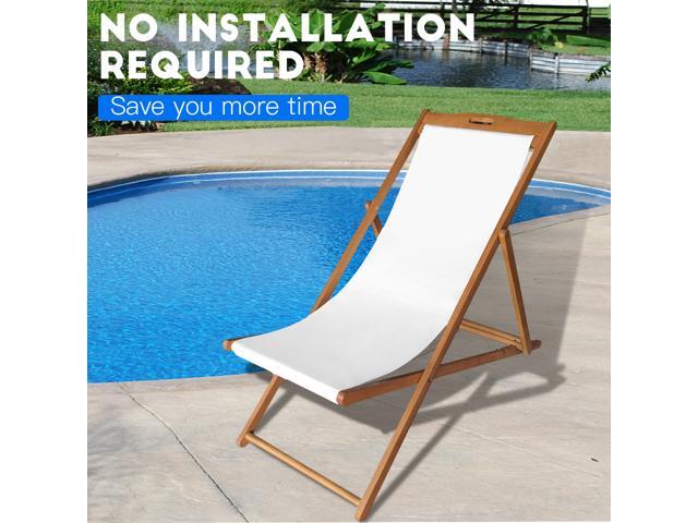 Beach Sling Chair Set Patio Lounge Outdoor Reclining Sling Chair Set Patio Lounge
