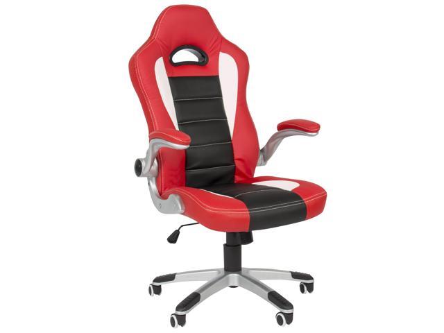 Executive Office Chair Pu Leather Racing Style Bucket Desk Seat Executive Office Chair Pu Leather Racing Style Bucket Desk Seat Red