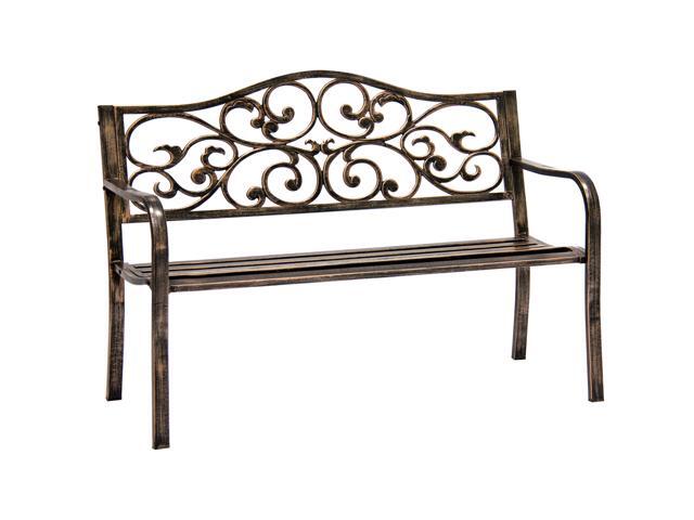 Best Choice Products 50in Classic Metal Patio Garden Bench For