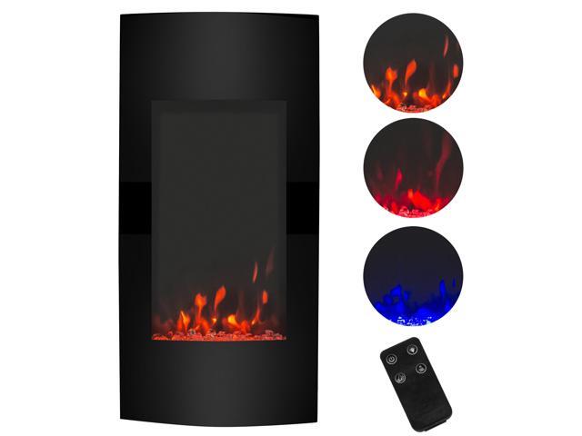 Best Choice Products 1500w Heat Adjustable Vertical 38 Wall Mount Electric Fireplace Heater Remote Multi Color Flames