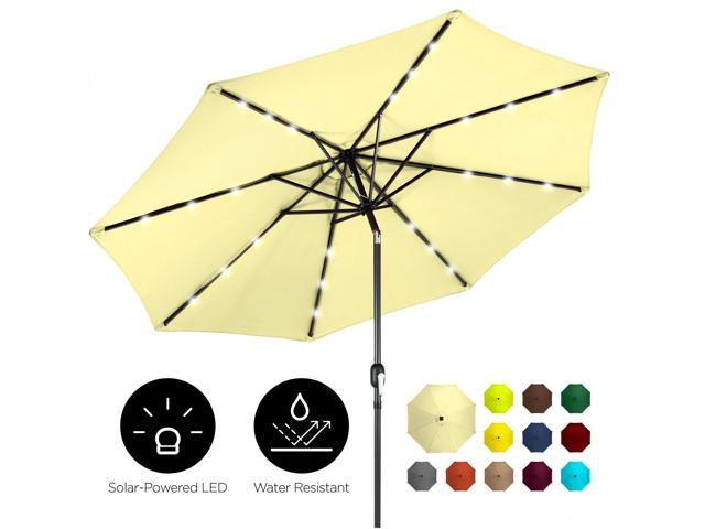 10ft solar led lighted patio umbrella