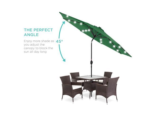 best choice products 10ft solar led patio offset umbrella
