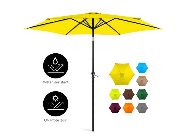 Best Choice Products 10ft Outdoor Steel Market Patio Umbrella W Crank Tilt Push Button 6 Ribs Yellow Newegg Com