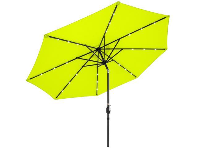 10ft solar led lighted patio umbrella