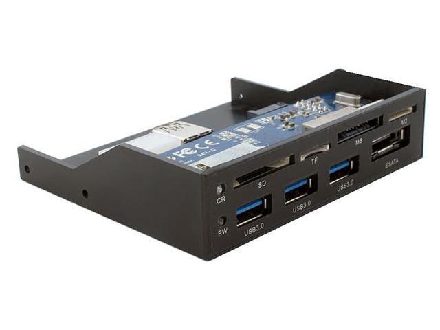 Sedna - All in 1 USB 3.0 Front Panel Internal Card Reader with 3 Port USB 3.0 Hub (3.5") and 1 x eSATA Port