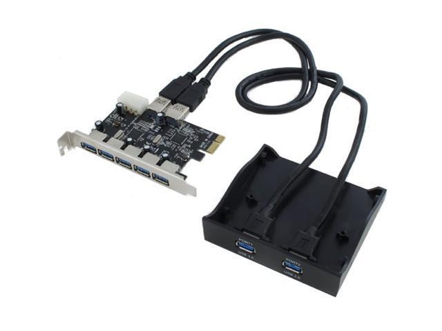 SEDNA- PCI Express USB 3.0 7 Port Adapter ( 5E2I ) with 3.5" Front Panel