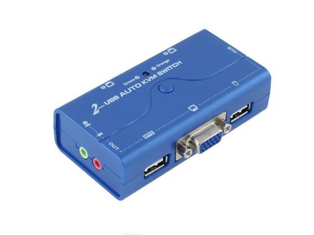 SEDNA - 2 Port USB KVM Switch ( with 2 set of USB KVM cables and 2 set of Audio cables )