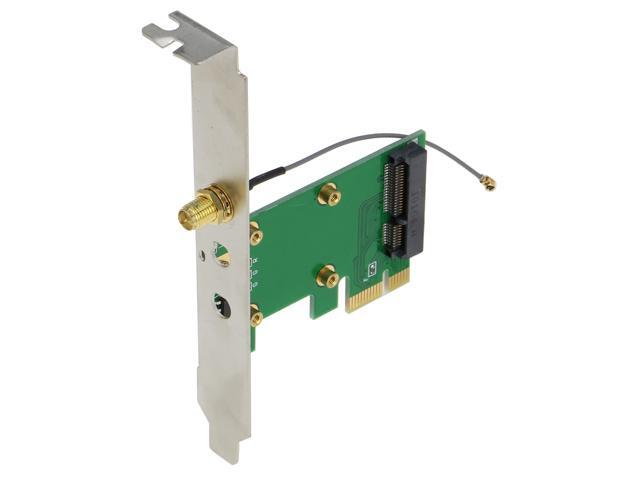 SEDNA - PCIE ( PCI Express ) to Mini PCIe (mPCI-e) Adapter includes Wifi Antenna