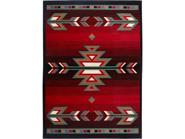 Home Dynamix Black Red Southwestern 8x10 Area Rug Contemporary Floor Decor Carpet Actual 7 8 X 10 7 Newegg Com