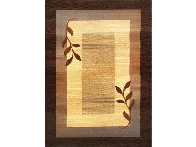 Home Dynamix Geometric Brown Beige Modern 8x11 Area Rug Leaf Carpet Actual 7 8 X 10 4 Newegg Com