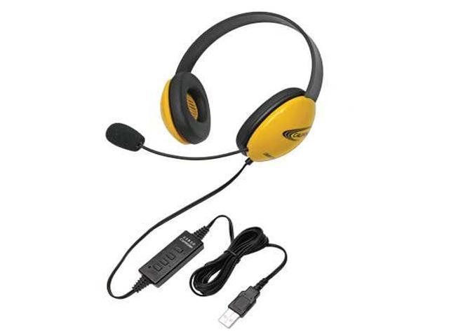 Califone Children's Listening First Stereo Headset with Michrophone and 5.5 straight cord USB