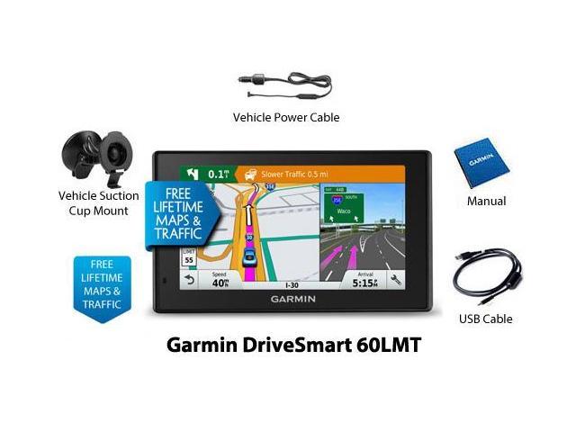 Garmin DriveSmart 60LMT North America GPS w// FREE Lifetime Map Updates